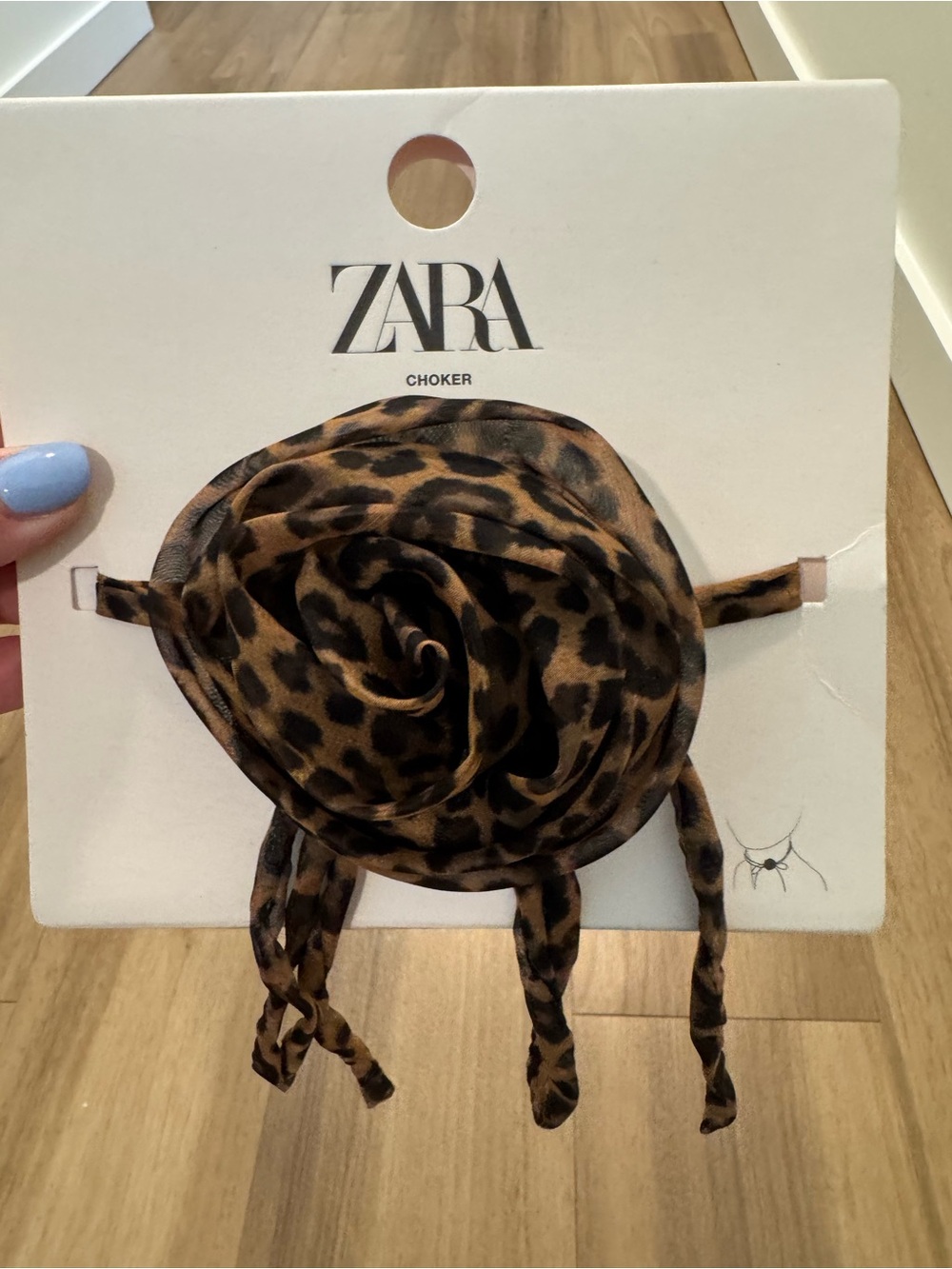 Zara Black and Brown Animal Print Accessory